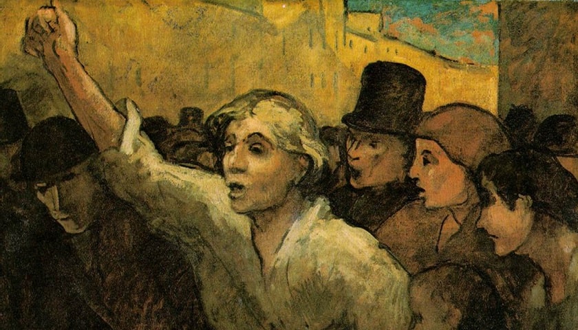 Obra: "The Uprising", de Honoré Daumier (1808 – 1879).