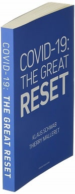 Capa da obra: "COVID-19: The Great Reset", escrita por Klaus Schwab e Thierry Malleret.