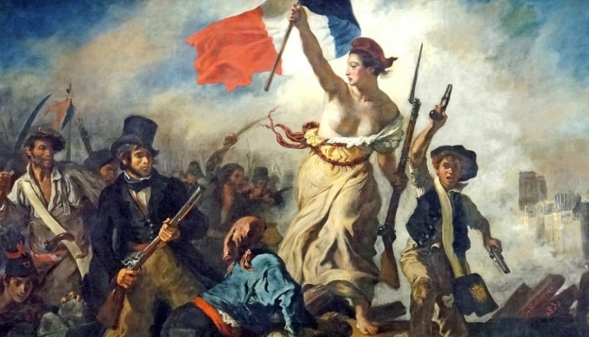 Obra: "A Liberdade Guiando o Povo", de Eugène Delacroix.
