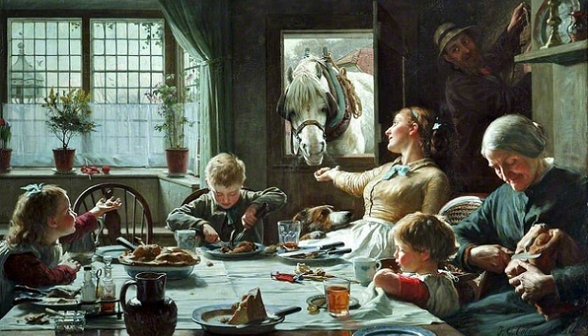 Obra: “One of the Family”, por F. G. Cotman (1850 - 1920).