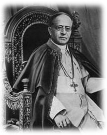 Papa Pio XI (1857 – 1939): Ambrogio Damiano Achille Ratti, foi o 259º bispo de Roma e Papa da Igreja católica de 1922 até sua morte.