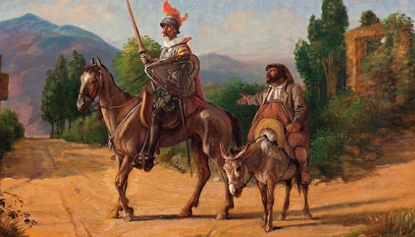 obra “Dom Quixote de La Mancha”, criada pelo pintor dinamarquês Nikolaj Wilhelm-Marstrand (1810 - 1873).