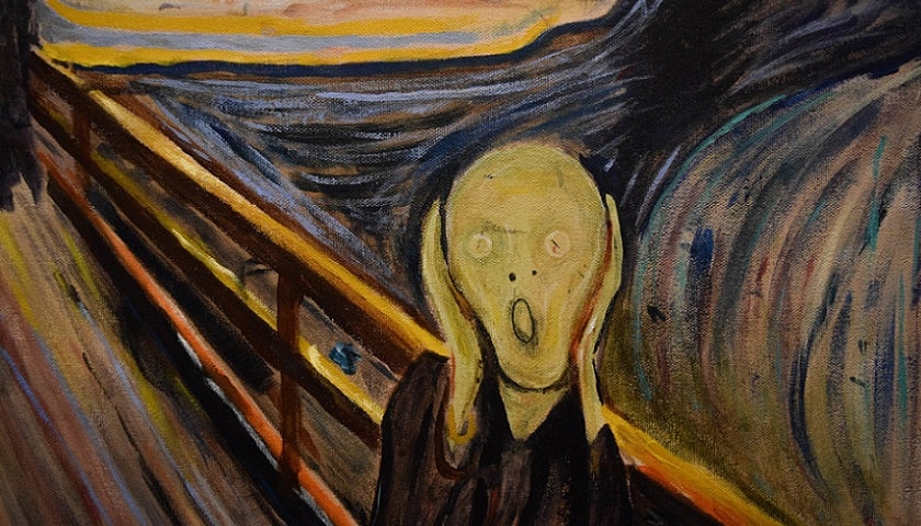Obra: "O Grito", por Edvard Munch (1863 - 1944).