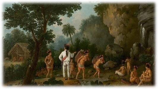 Recorte da obra: "Caçador de Escravos" de Jean-Baptiste Debret (1768 - 1848). Tamanho Pequeno.