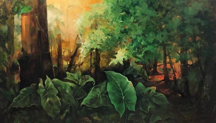 Recorte da pintura "A Eterna Amazônia", por Sueli Dabus.