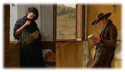 Obra: "Saudade", por Almeida Júnior (1850 - 1899) criada por
