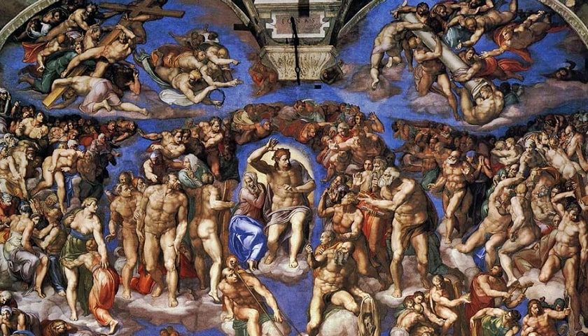 O Dia do Juízo Final é um fresco do pintor renascentista italiano Michelangelo Buonarroti medindo 13,7 m x 12,2 m, pintado na parede do altar da Capela Sistina. É na visão do artista, uma representação do Juízo Final inspirada na narrativa bíblica. .