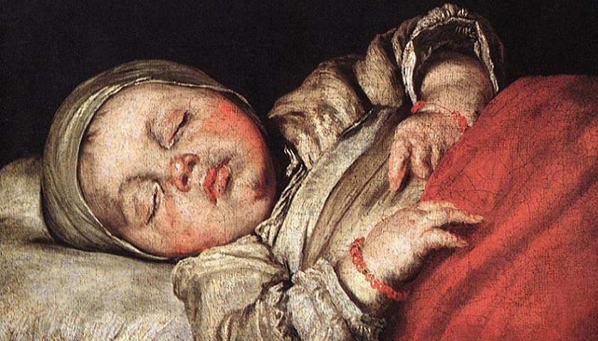 Obra “Sleeping Child” (1884), de Bernardo Strozzi (1581 – 1644)