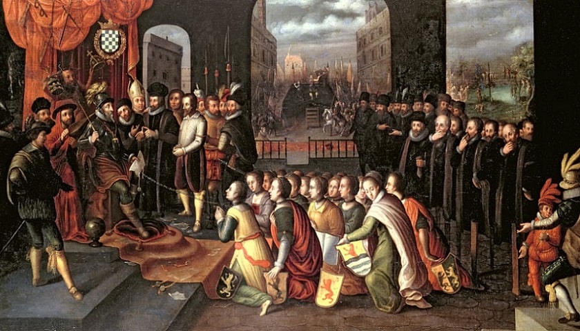 Obra: "An Allegory of the Tyranny of the Duke of Alba", do pintor holandês Gerrit Pietersz (1566 - 1612).