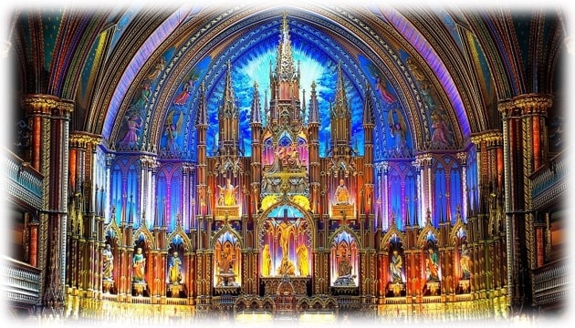 Recorte do Altar-Mor da Catedral de Notre-Dame em Paris, França (Tamanho Pequeno)