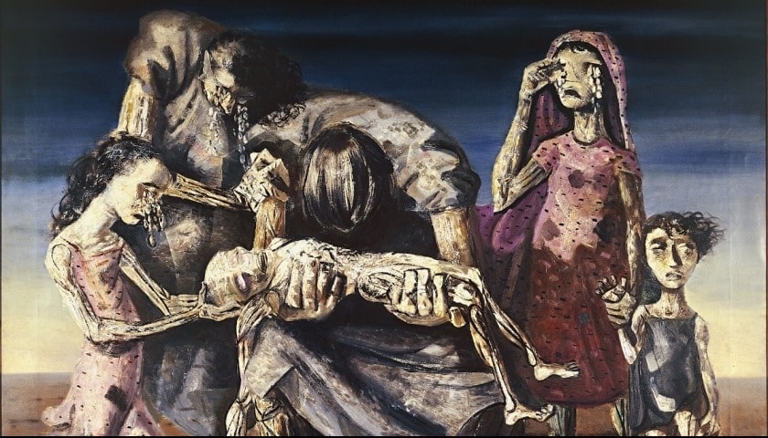 Obra "Criança Morta" (1944), por Candido Portinari (1903 - 1962).