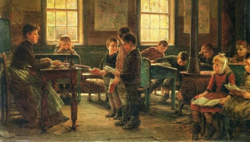 Obra: "A Country School", de Edward Lamson Henry (1841 - 1919)