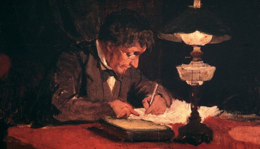 Obra: "A Carta" (1878) de Janez Šubic (1850 - 1889).