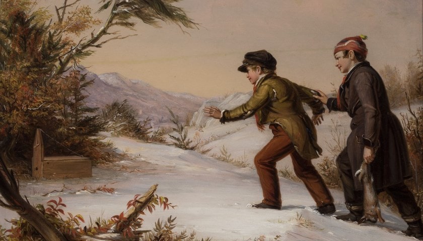 Obra: "The Trap Sprung" (1844), de William Sidney Mount (1807 – 1868).