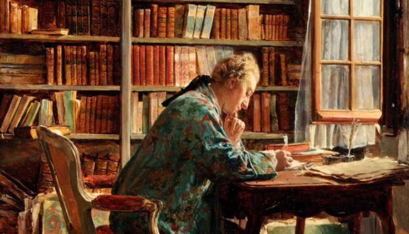 Obra: "The bibliophile" (1862), por Jean Louis Ernest Meissonier (1815 - 1891).