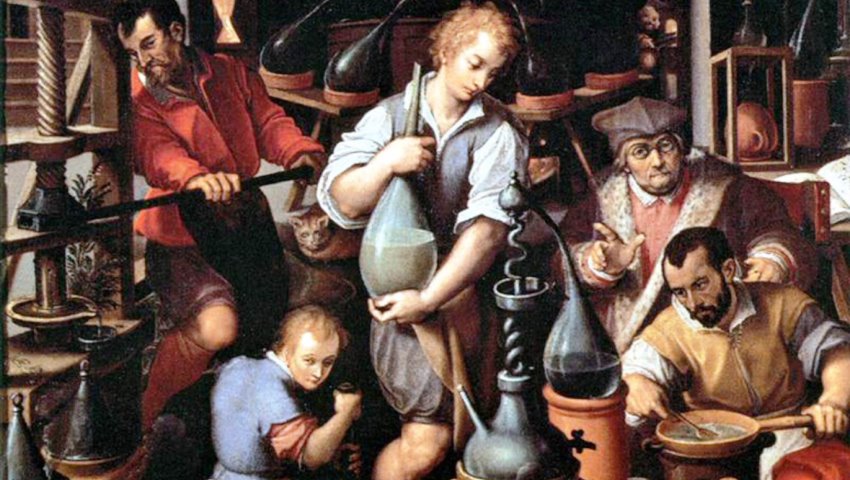 Obra: "An Alchemist's Laboratory" (1570), por Johannes Stradanus (1523 -1605)