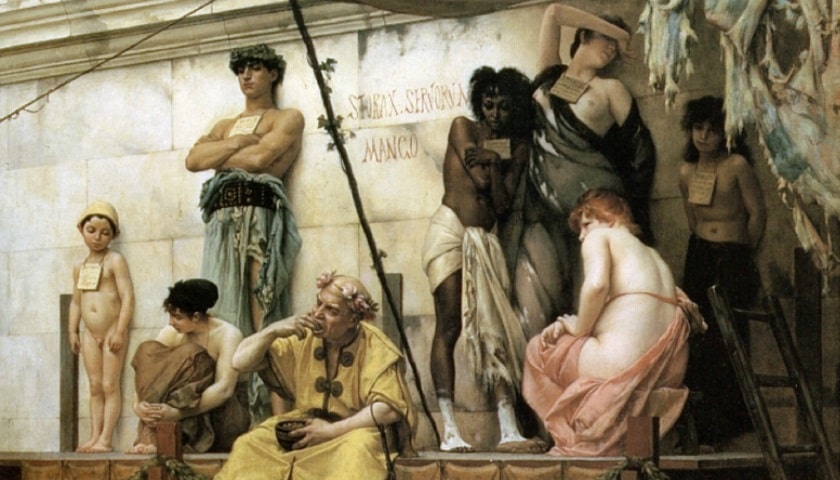 Obra: "The Slave Market" (1886), por Gustave Clarence Rodolphe Boulanger (1824 - 1888)