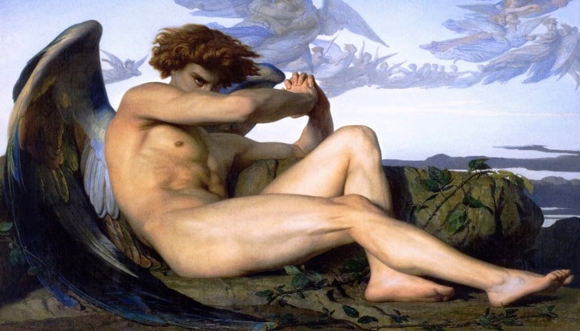 Obra: "Fallen Angel" (1847). por Alexandre Cabanel (1823 - 1889).