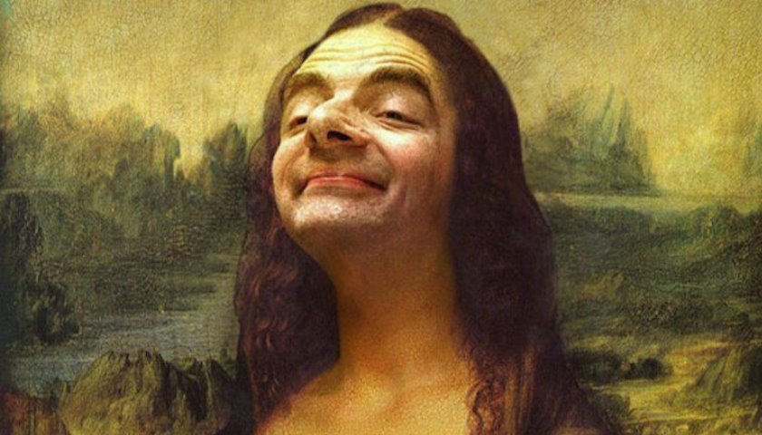 Obra: "Mr. Bean é Monalisa", por Rodney Pike.