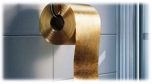 Papel higiênico de ouro
