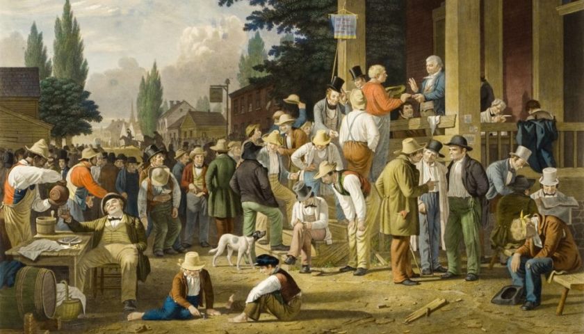 Obra: "The County Election" (1854), por George Caleb Bingham (1811 - 1879)
