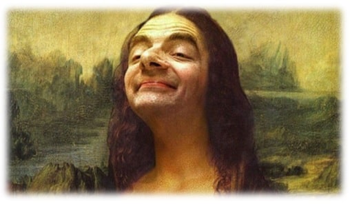Obra: "Mr. Bean é Monalisa", por Rodney Pike. Tamanho Pequeno.