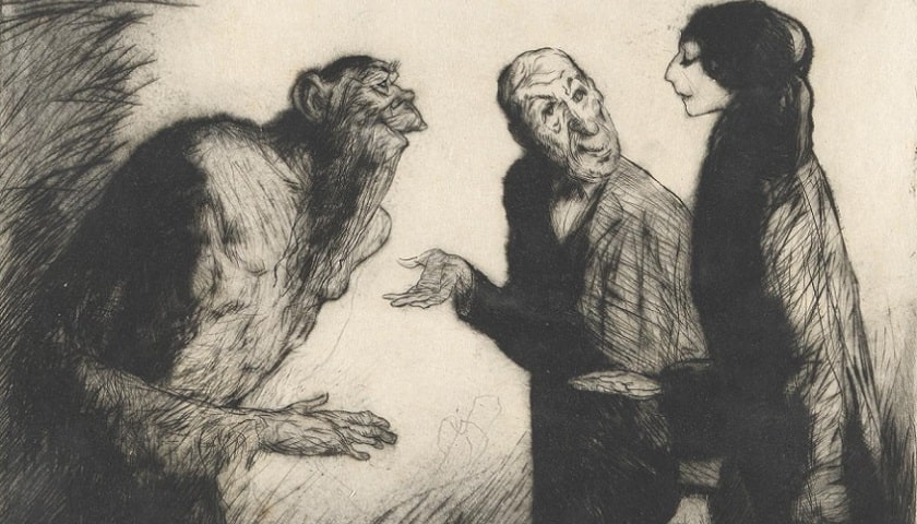 Obra: "Dr. Freud Introduz Uma Paciente em seu Inconsciente" (1929), por William Henry Dyson (1880 - 1938).