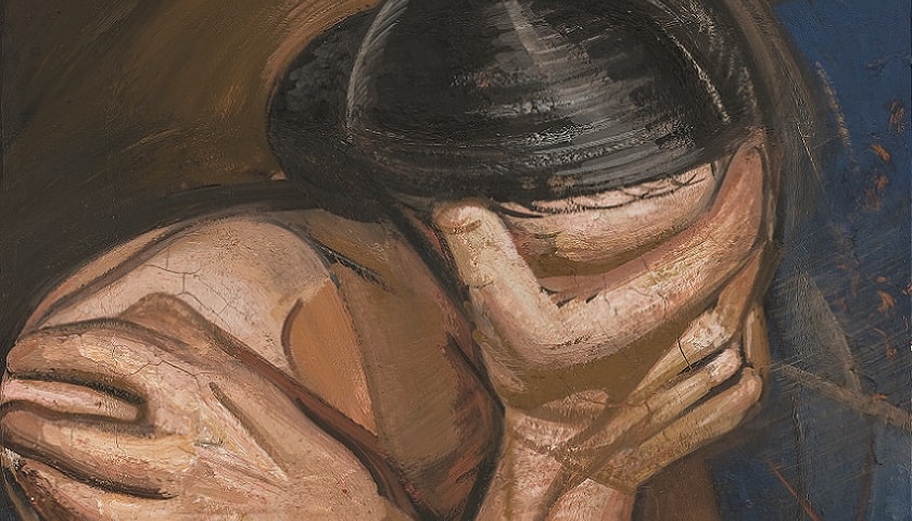 Obra: "Anguish (Artist’s Mother)" (1950), por David Alfaro Siqueiros (1896 - 1974).