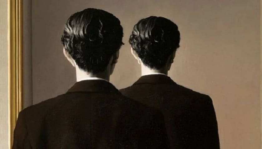 Obra: "A Reproducao Interdita" (1937), por René Magritte (1898 - 1967).