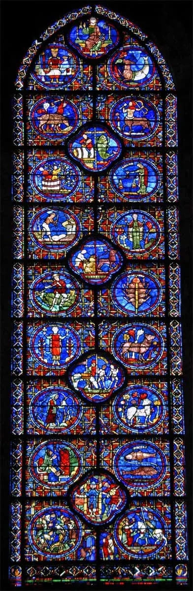 Vitral na Catedral de Chartres