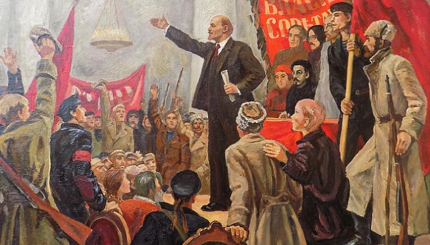 Obra: "Lenin’s speech", por Nikolai Gorshkov (1923 - 2009)