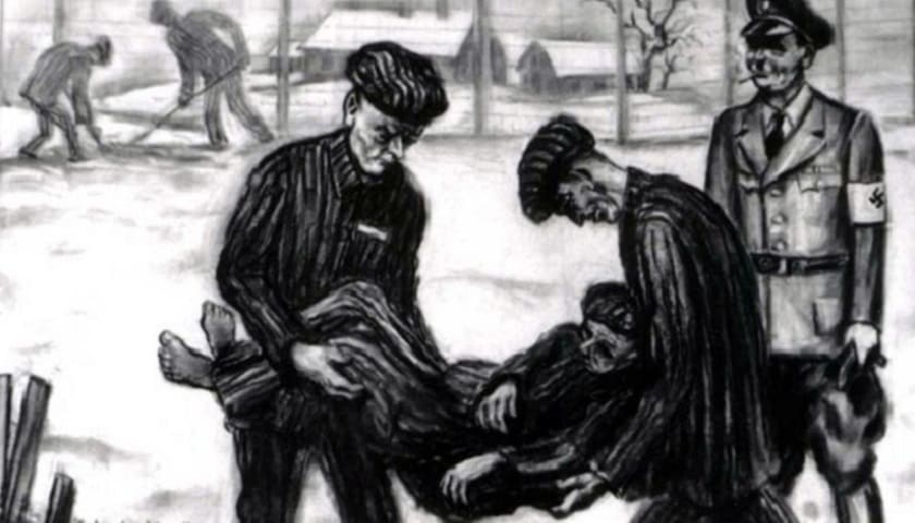 Obra: "Enterrando um camarada", por David Friedman (1893 - 1980)