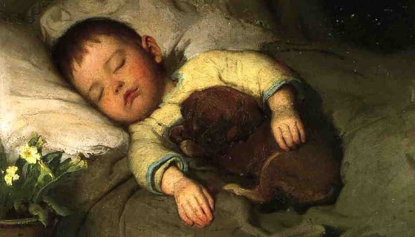 Obra: "Sleep" (1887), de Abbott Handerson Thayer (1849 - 1921)