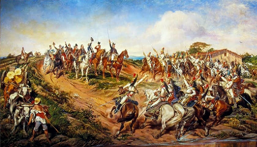 Obra: "Independência Ou Morte" (1888), por Pedro Américo (1843 - 1905).