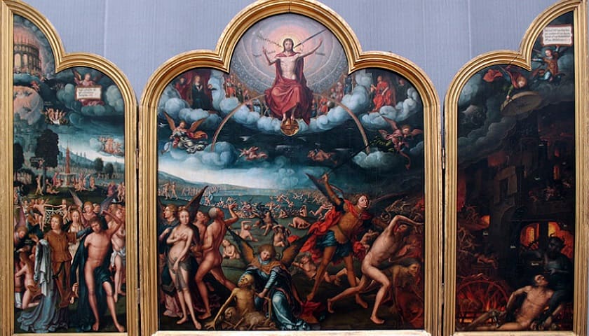 Obra: "O juízo final" (1523), por Jehan Bellegambe (1470 - 1536).