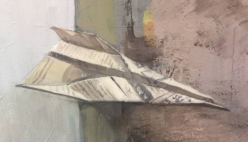 Obra: "The paper plane", por Veronica Byers.