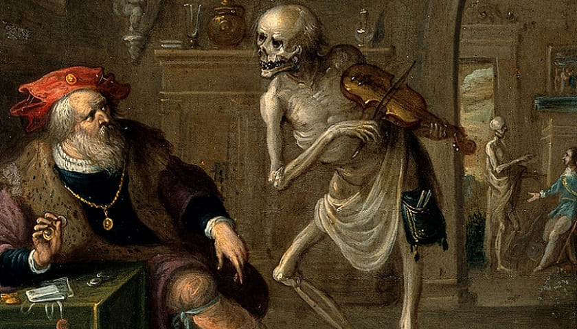 Obra: "Death and the miser", por Frans Francken II (1581-1642).