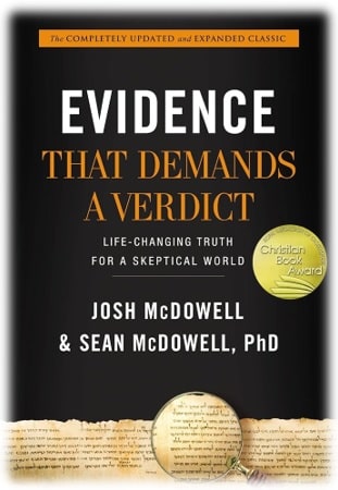 Capa do livro  livro “Evidence That Demands A Verdict”, do apologista cristão Josh McDowell.
