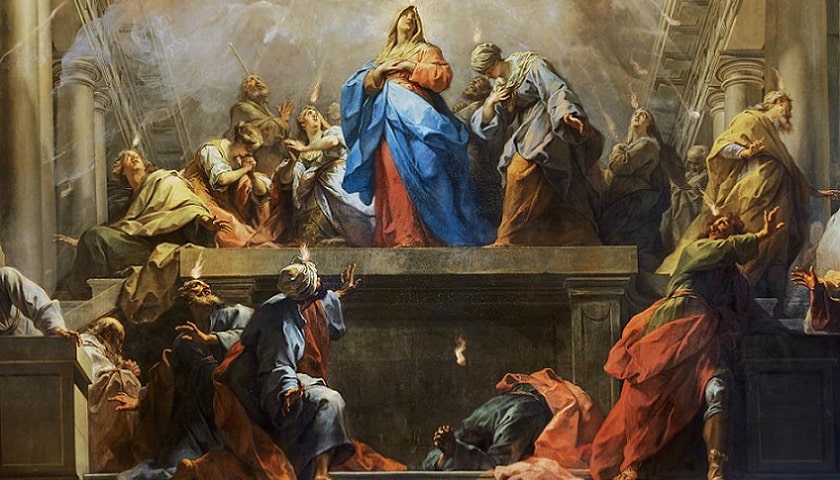 Obra: "Pentecostes" (1732) por Jean Ii Restout (1692 - 1768).