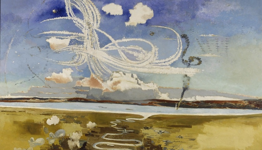 Obra: "Battle of Britain" (1941), por Paul Nash (1889 – 1946).