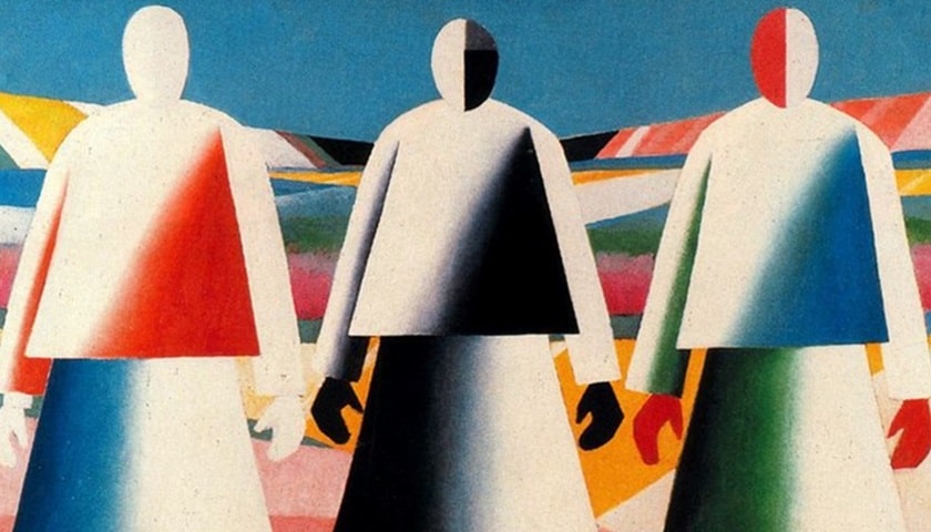 Obra: "Raparigas em um campo" (1928-32), por Kazimir Severinovich Malevich (1879 - 1935).