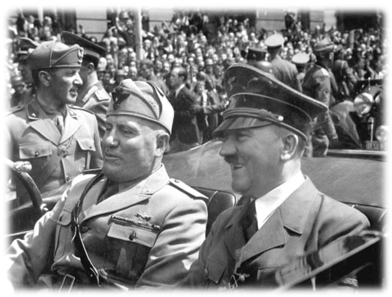 Foto de Hitler e Mussolini