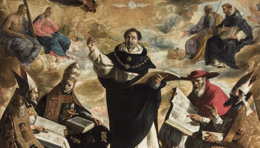 Obra: "Apoteose de São Tomás de Aquino" (1631), de Francisco de Zurbarán (1598 – 1664).