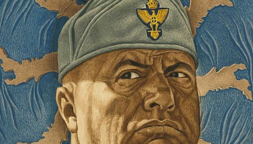 Obra: "Benito Mussolini" (1941), de Ernest Hamlin Baker (1889 - 1975).