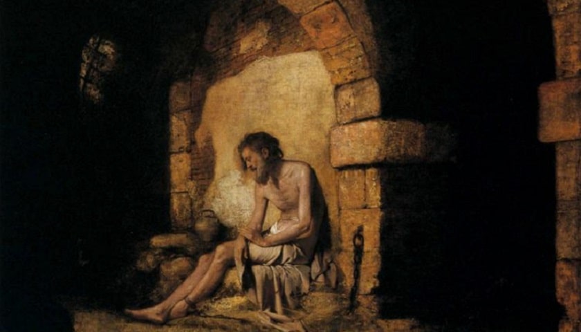 Obra: "The Captive from Sterne" (1774), de Joseph Wright (1734 - 1797).