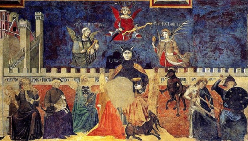 Obra: "A Alegoria do Mau Governo" (1338), de Ambrogio Lorenzetti (1285/1290 - 1348)
