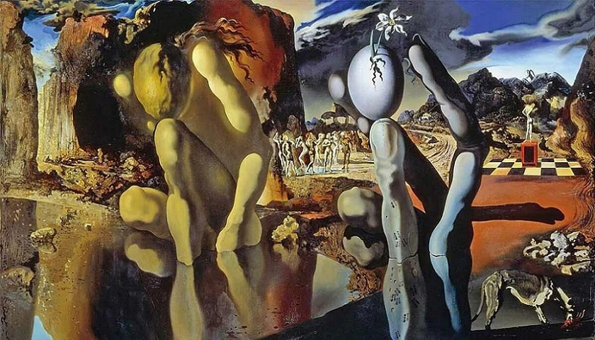 Obra: "Metamorfose de Narciso" (1937), de Salvador Dalí (1904 - 1989).