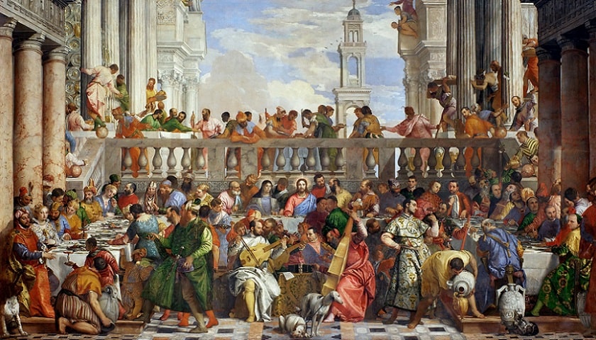 Obra: "O Casamento em Caná" (1563), de Paolo Caliari Veronese (1528 - 1588).