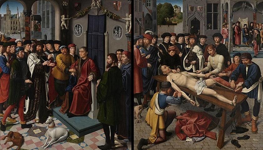 Obra: "O Julgamento de Cambises" (1498), de Gerard David(1460 - 1523).