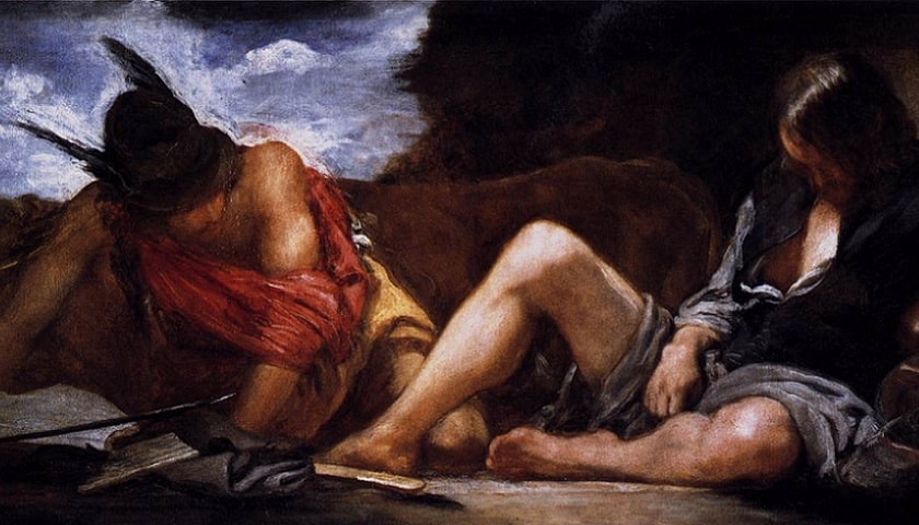 Obra: "Mercury and Argus" (1659), por Diego Vélasquez (1599 – 1660).